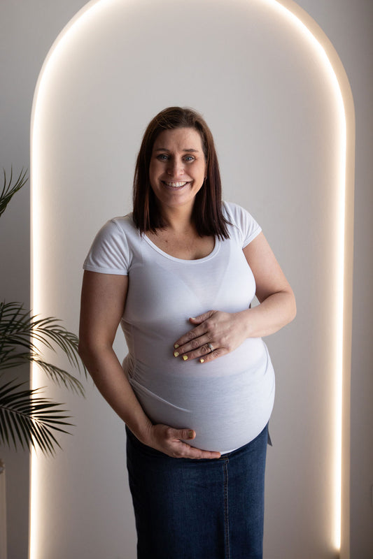 Born Maternity Short Sleeve Tee (White)