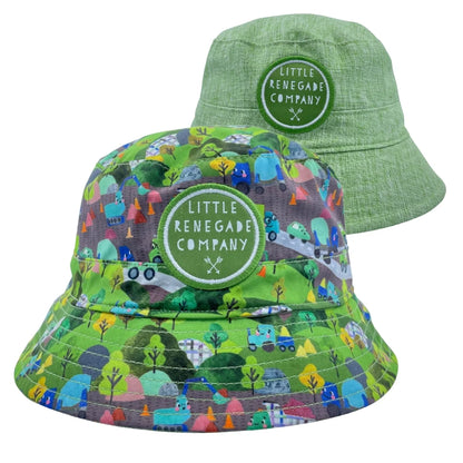 Hat - Wheels N Roads - Reversible Bucket Hat - Midi