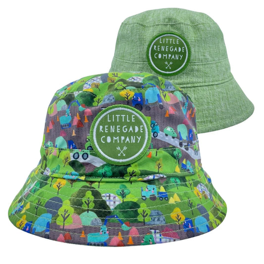 Hat - Wheels N Roads - Reversible Bucket Hat - Midi