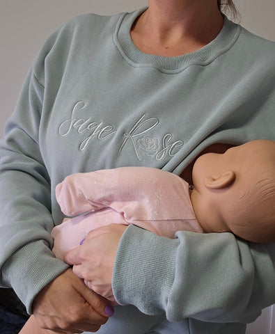 Sage Rose Feeding Jumper - Green