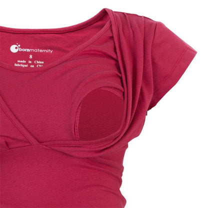 Born Maternity Breast Feeding Top (Pink)