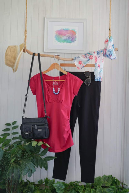 Born Maternity Breast Feeding Top (Pink)
