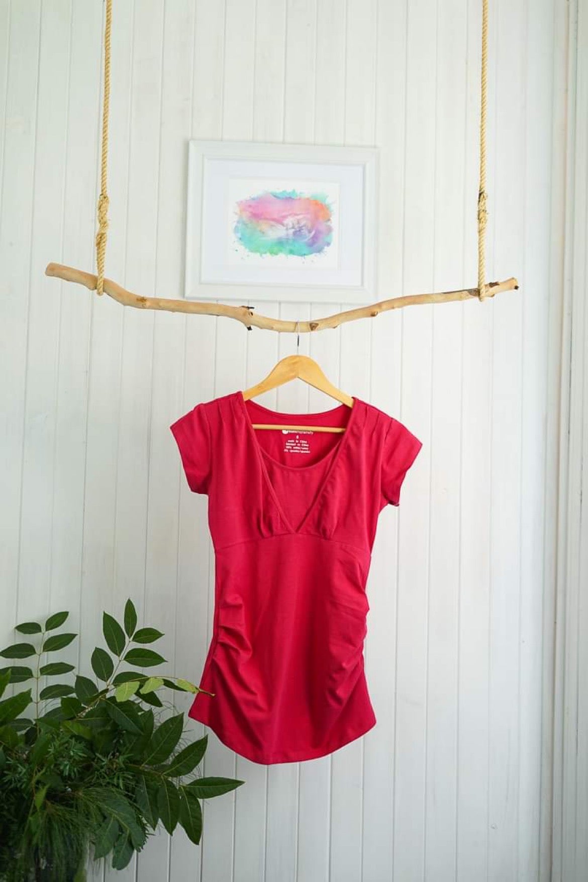 Born Maternity Breast Feeding Top (Pink)