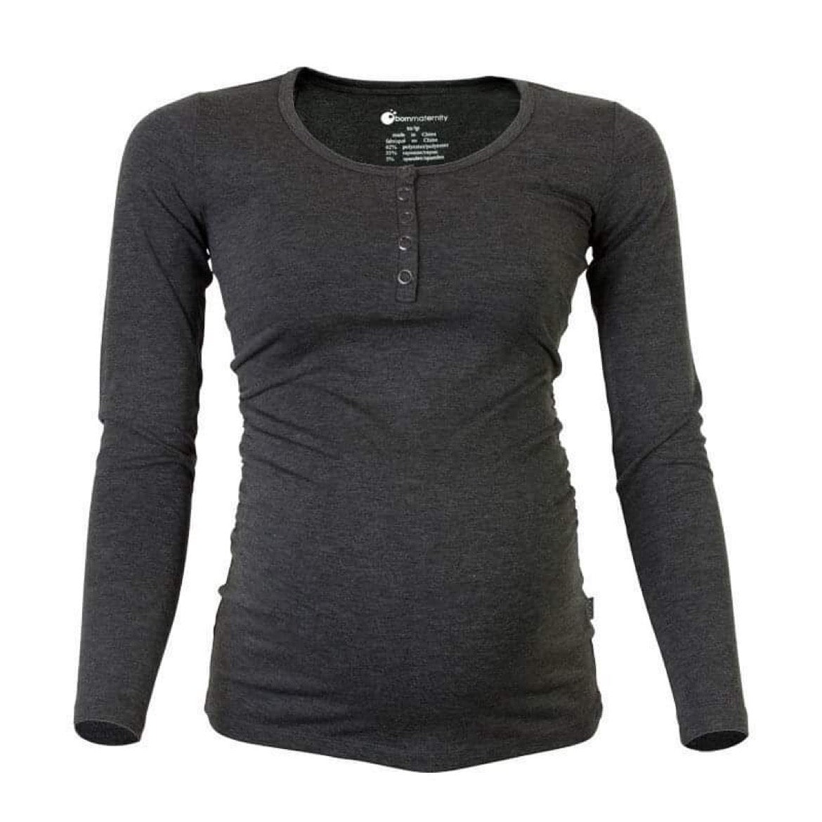 Born Maternity Casual Comfy Affordable Quality Long Sleeve Feeding Top Grey