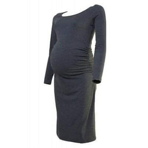Born Maternity Casual Comfy Affordable Quality Long Sleeve Dress Grey