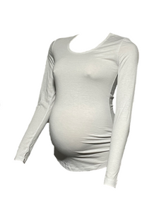 Born Maternity Casual Comfy Affordable Quality Long Sleeve Top White
