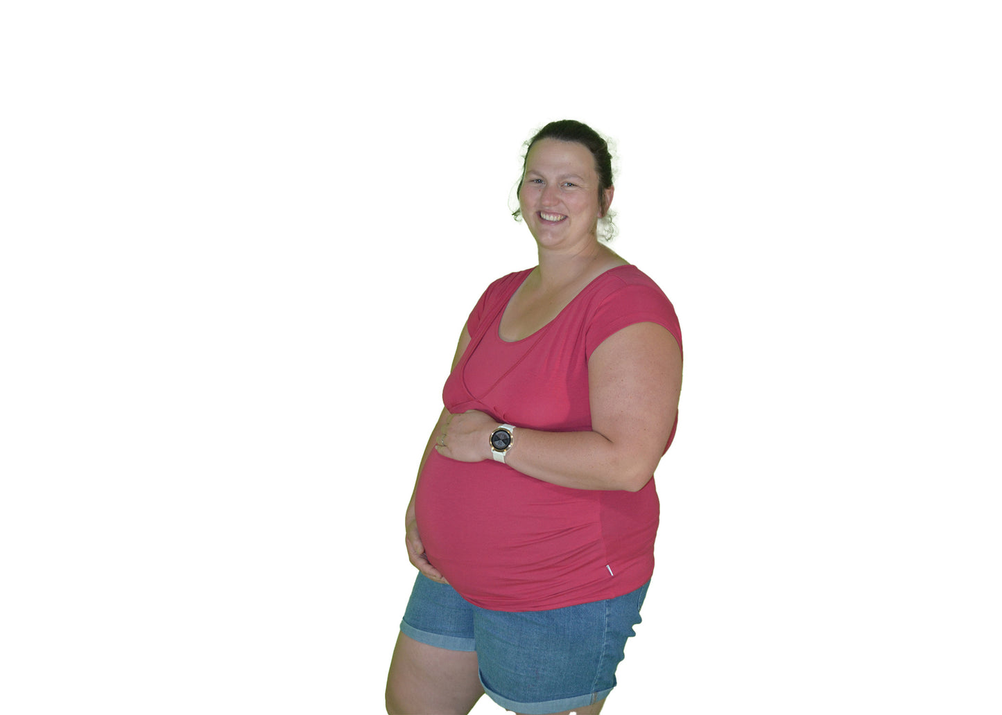 Born Maternity Breast Feeding Top (Pink)