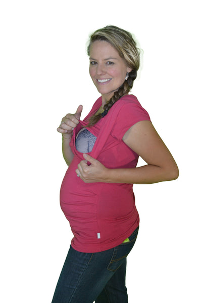 Born Maternity Breast Feeding Top (Pink)