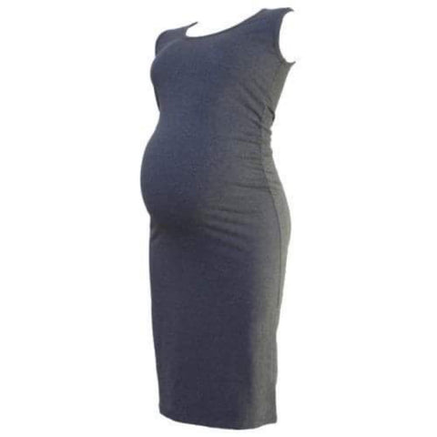 Born Maternity Casual Comfy Affordable Quality Singlet Dress Grey