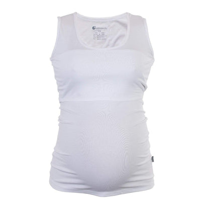 Born Maternity Casual Comfy Affordable Quality Feeding Singlet Top White