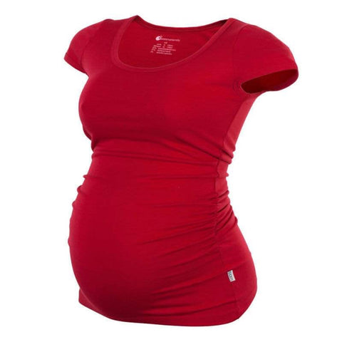 Born Maternity Casual Comfy Affordable Quality Short Sleeve Top Red